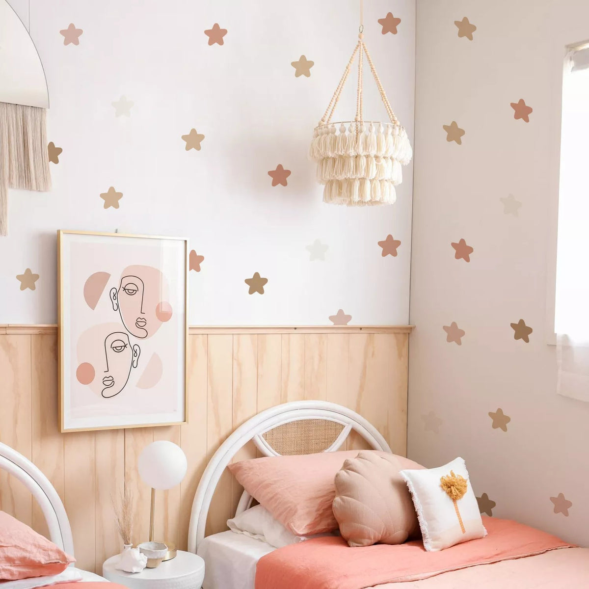 Boho Stars Wall Stickers | Hypoallergenic - Allergy Friendly - Naturally Free