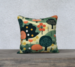 Botanical Garden 100% Cotton Throw Pillow | Hypoallergenic - Allergy Friendly - Naturally Free