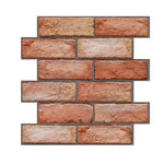 Brick 3D Vinyl Self Adhesive Wall Stickers | Hypoallergenic - Allergy Friendly - Naturally Free