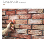 Brick 3D Vinyl Self Adhesive Wall Stickers | Hypoallergenic - Allergy Friendly - Naturally Free