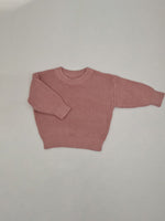 Brown Sugar Round Neck 100% Cotton Baby Girls Sweater | Hypoallergenic - Allergy Friendly - Naturally Free