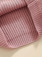 Brown Sugar Round Neck 100% Cotton Baby Girls Sweater | Hypoallergenic - Allergy Friendly - Naturally Free