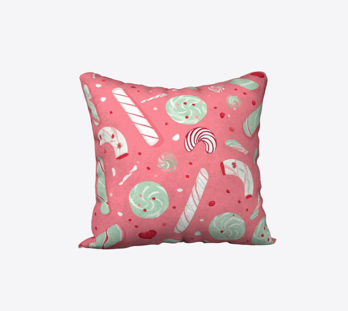 Candy Cane Throw Pillow Cover | Hypoallergenic - Allergy Friendly - Naturally Free