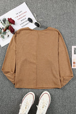 Caramel Apple Solid Viscose Crew Knit Sweater | Hypoallergenic - Allergy Friendly - Naturally Free