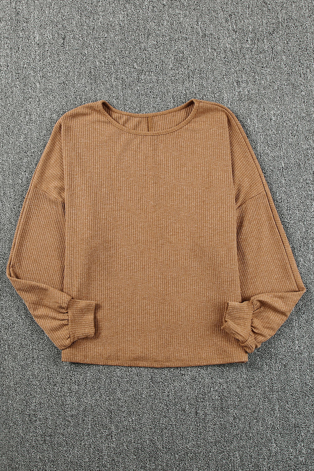 Caramel Apple Solid Viscose Crew Knit Sweater | Hypoallergenic - Allergy Friendly - Naturally Free