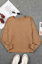 Caramel Apple Solid Viscose Crew Knit Sweater | Hypoallergenic - Allergy Friendly - Naturally Free