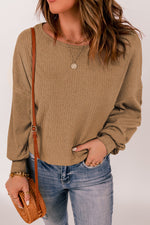 Caramel Apple Solid Viscose Crew Knit Sweater | Hypoallergenic - Allergy Friendly - Naturally Free