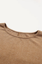 Caramel Apple Solid Viscose Crew Knit Sweater | Hypoallergenic - Allergy Friendly - Naturally Free