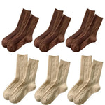 Caramel Cream 6 Pcs Cotton Wool Womens Socks | Hypoallergenic - Allergy Friendly - Naturally Free