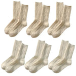 Caramel Cream 6 Pcs Cotton Wool Womens Socks | Hypoallergenic - Allergy Friendly - Naturally Free