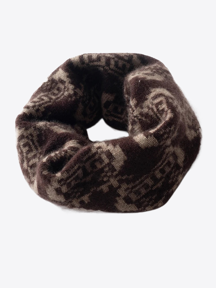 Caramel Donut Infinity Neck Warmer Cashmere Womens Scarf | Hypoallergenic - Allergy Friendly - Naturally Free