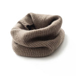 Caramel Frapp Ribbed Merino Wool Cashmere Womens Scarf | Hypoallergenic - Allergy Friendly - Naturally Free