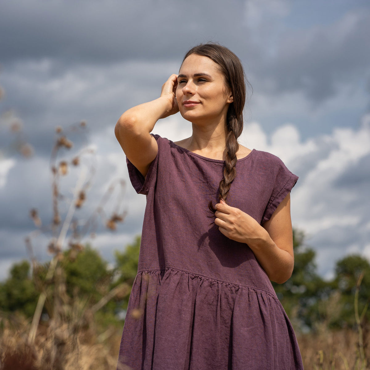 MENIQUE Smock Dress Cecilia Shadow Purple