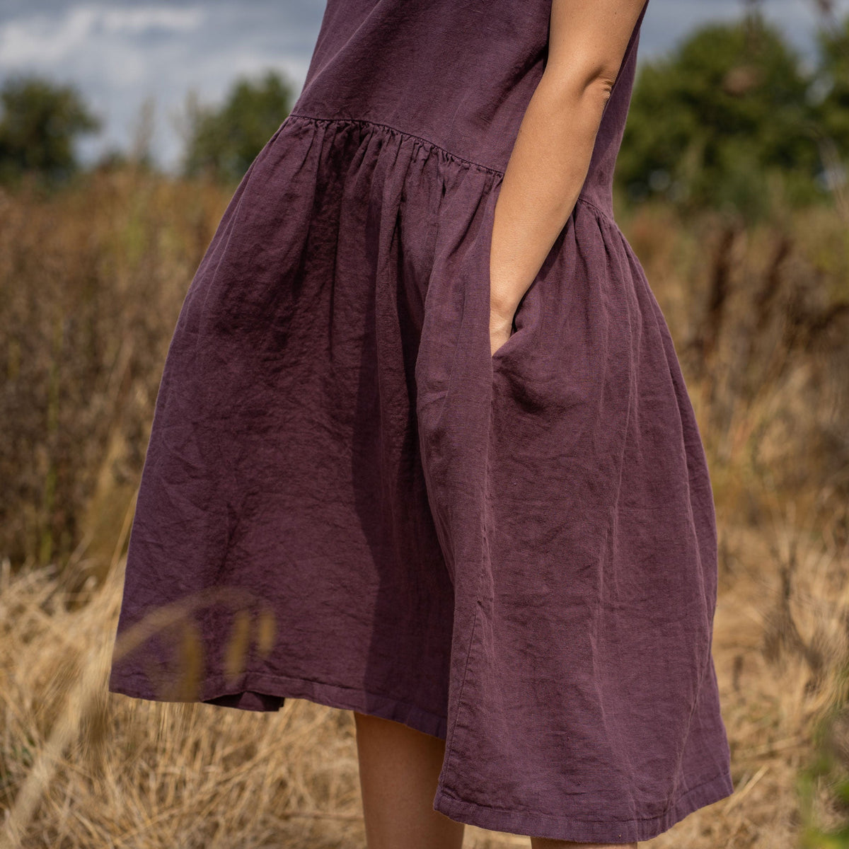 MENIQUE Smock Dress Cecilia Shadow Purple