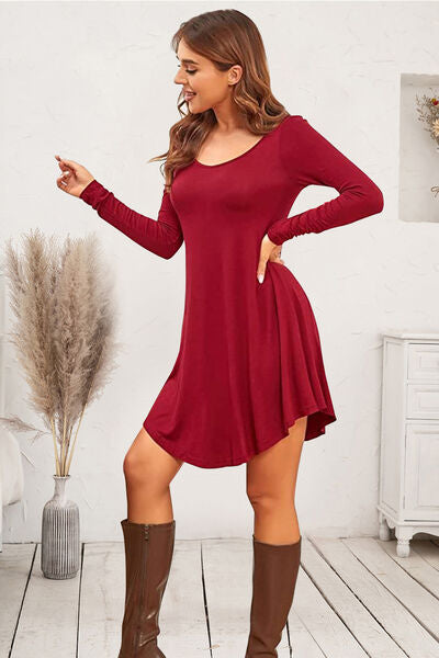Cherry Orchard Long Sleeve Viscose Mini Dress | Hypoallergenic - Allergy Friendly - Naturally Free