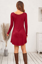 Cherry Orchard Long Sleeve Viscose Mini Dress | Hypoallergenic - Allergy Friendly - Naturally Free