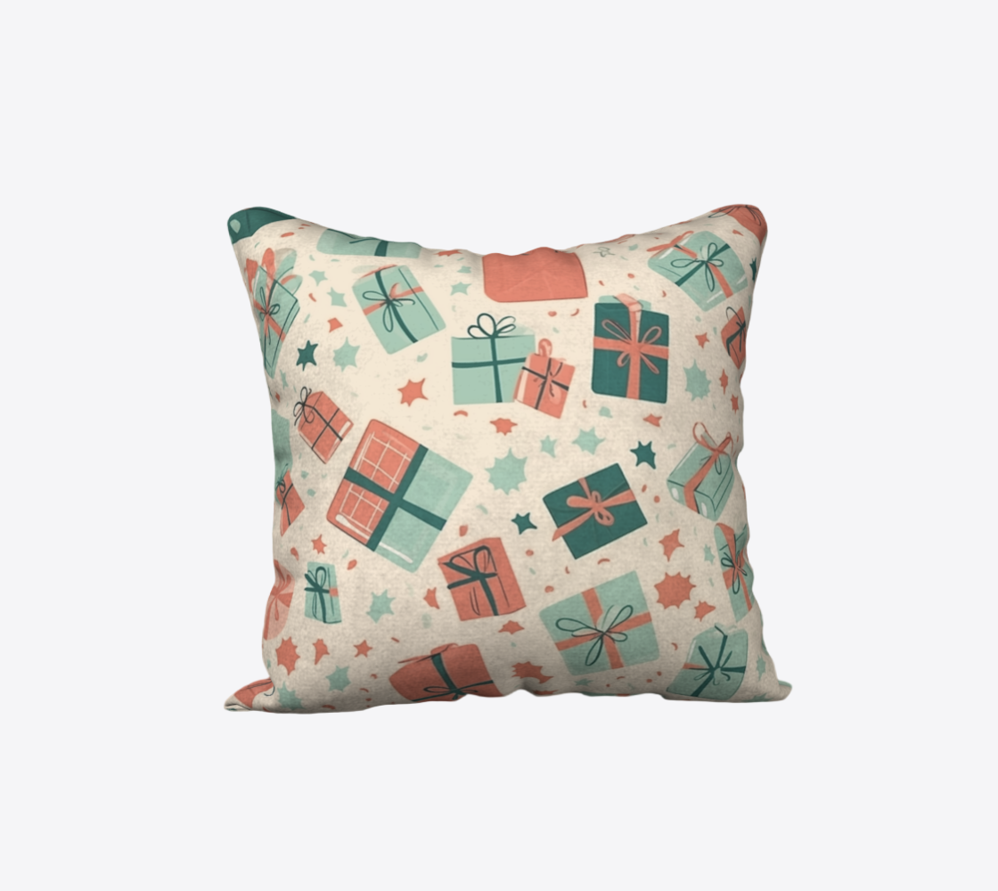 Christmas Gifts Throw Pillow Cover | Hypoallergenic - Allergy Friendly - Naturally Free