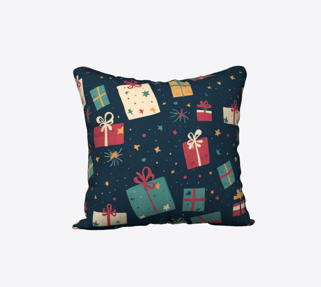 Christmas Presents Throw Pillow Cover | Hypoallergenic - Allergy Friendly - Naturally Free