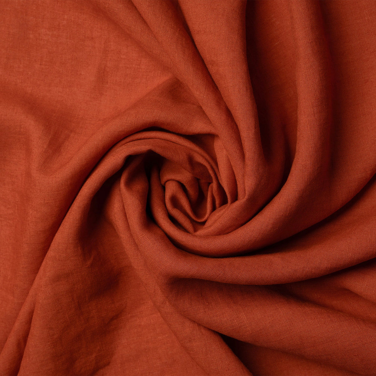 MENIQUE 100% Linen Smock Dress Maya Cinnamon Red