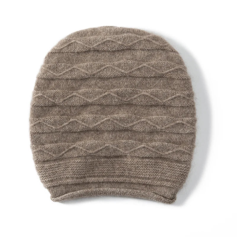 Cinnamon Rolls Knit Cashmere Womens Hat | Hypoallergenic - Allergy Friendly - Naturally Free