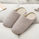 Cinnamon Sienna Stripes Indoor Cotton Womens Slippers | Hypoallergenic - Allergy Friendly - Naturally Free