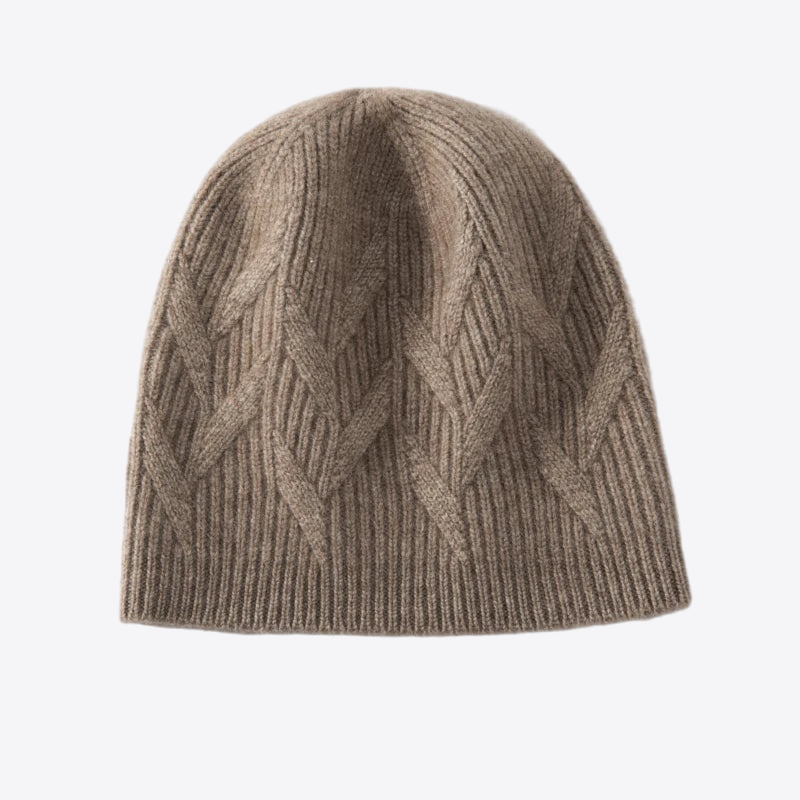 Cinnamon Stroll Knit Cashmere Womens Hat | Hypoallergenic - Allergy Friendly - Naturally Free