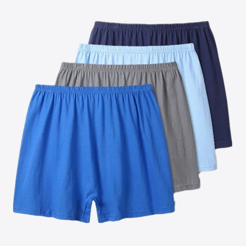 Coastal Breeze 4 Pcs Cotton Mens Boxers | Hypoallergenic - Allergy Friendly - Naturally Free