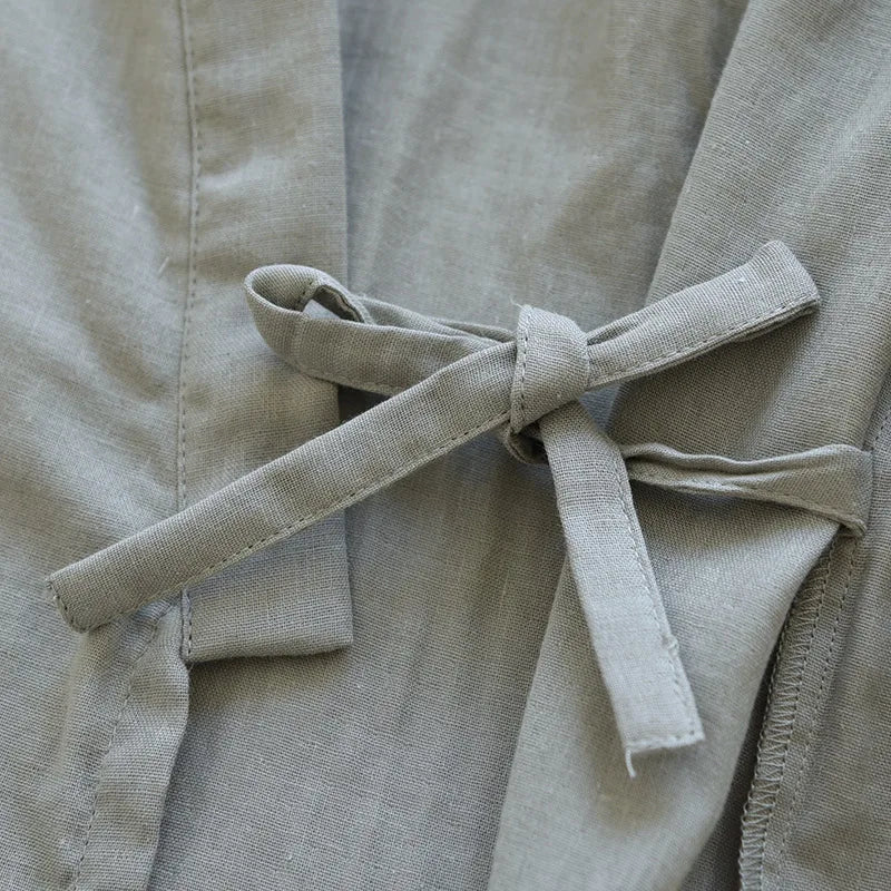 Coastal Retreat Solid Kimono Robe 100% Cotton Mens Pajamas | Hypoallergenic - Allergy Friendly - Naturally Free