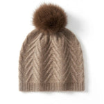 Cocoa Delight Knit Cashmere Womens Hat | Hypoallergenic - Allergy Friendly - Naturally Free