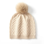 Cocoa Delight Knit Cashmere Womens Hat | Hypoallergenic - Allergy Friendly - Naturally Free