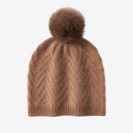 Cocoa Delight Knit Cashmere Womens Hat | Hypoallergenic - Allergy Friendly - Naturally Free