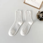 Cocoa Mocha Ribbed Tube Cotton Socks | Hypoallergenic - Allergy Friendly - Naturally Free