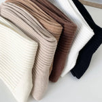 Cocoa Mocha Ribbed Tube Cotton Socks | Hypoallergenic - Allergy Friendly - Naturally Free