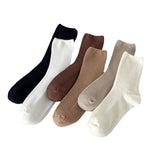 Cocoa Mocha Ribbed Tube Cotton Socks | Hypoallergenic - Allergy Friendly - Naturally Free