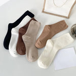 Cocoa Mocha Ribbed Tube Cotton Socks | Hypoallergenic - Allergy Friendly - Naturally Free