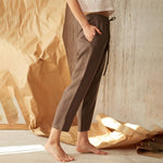 Cocoa Pear Ankle 100% Linen Pants | Hypoallergenic - Allergy Friendly - Naturally Free