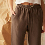 Cocoa Pear Ankle 100% Linen Pants | Hypoallergenic - Allergy Friendly - Naturally Free