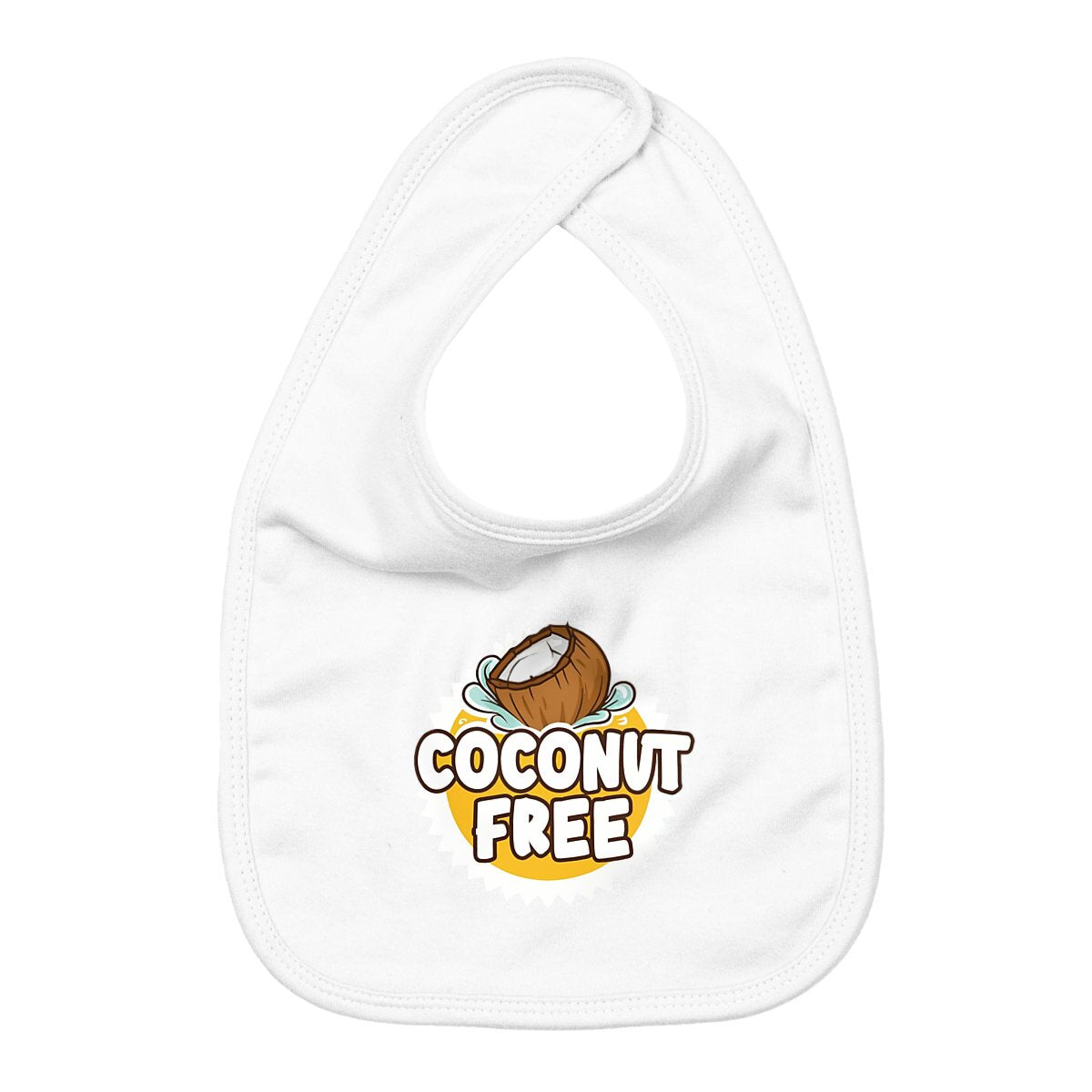 Coconut Free Organic Cotton Graphic Baby Bib | Hypoallergenic - Allergy Friendly - Naturally Free