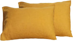 Comfort Oasis Solid 2Pcs 100% Linen Pillowcases | Hypoallergenic - Allergy Friendly - Naturally Free