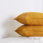 Comfort Oasis Solid 2Pcs 100% Linen Pillowcases | Hypoallergenic - Allergy Friendly - Naturally Free