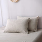 Comfort Oasis Solid 2Pcs 100% Linen Pillowcases | Hypoallergenic - Allergy Friendly - Naturally Free