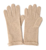 Cozy Cocoa Knit Cuff Cashmere Womens Gloves | Hypoallergenic - Allergy Friendly - Naturally Free