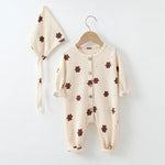 Crimson Bears 2 Pcs Organic Cotton Baby Romper | Hypoallergenic - Allergy Friendly - Naturally Free