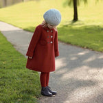 Crimson Frost Double Sided Cashmere Girls Coat | Hypoallergenic - Allergy Friendly - Naturally Free