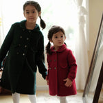 Crimson Frost Double Sided Cashmere Girls Coat | Hypoallergenic - Allergy Friendly - Naturally Free