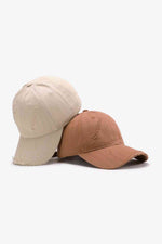 Crimson Haven Distressed Adjustable 100% Cotton Womens Cap | Hypoallergenic - Allergy Friendly - Naturally Free