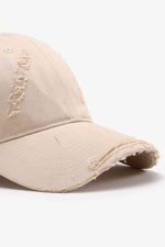 Crimson Haven Distressed Adjustable 100% Cotton Womens Cap | Hypoallergenic - Allergy Friendly - Naturally Free