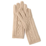 Crimson Ice Knit Cashmere Womens Gloves | Hypoallergenic - Allergy Friendly - Naturally Free