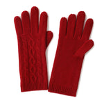 Crimson Ice Knit Cashmere Womens Gloves | Hypoallergenic - Allergy Friendly - Naturally Free