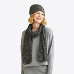 Crimson Snowflake Cashmere Womens Scarf & Hat Set | Hypoallergenic - Allergy Friendly - Naturally Free